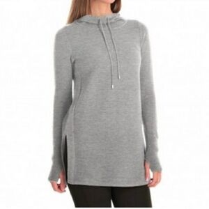 Artisan NY Ribbed Gray Tunic Hoodie Size S